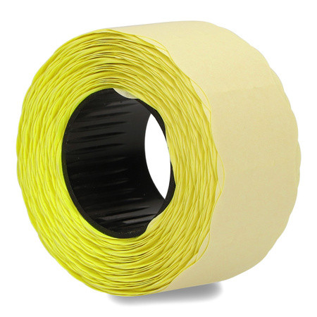 Etykieta cenowa do metk. DM 26x16 mm 600 dwurzędowa fala żółta (5 szt.)
